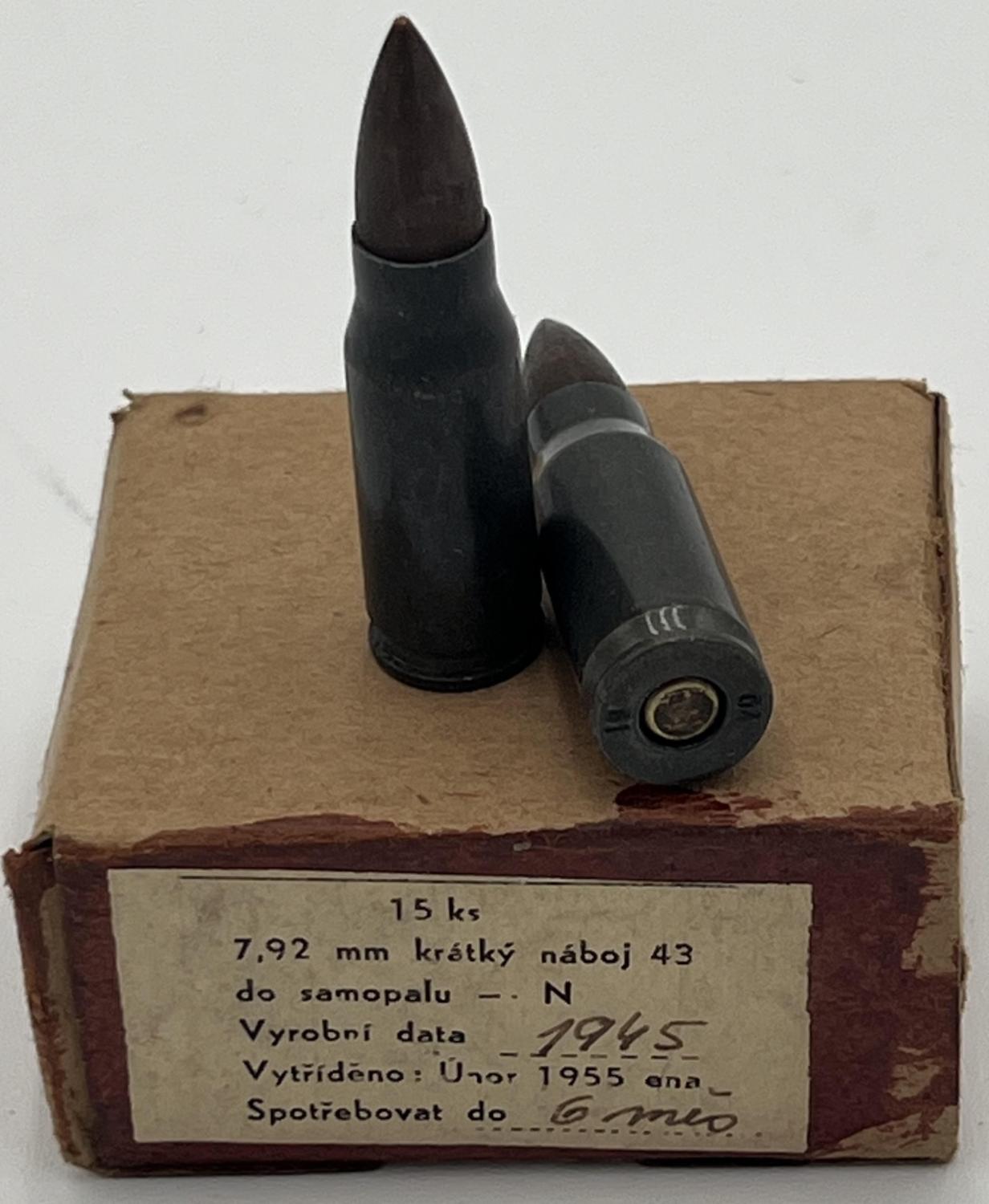 German 7.92×33 Kurz vintage ammuntion