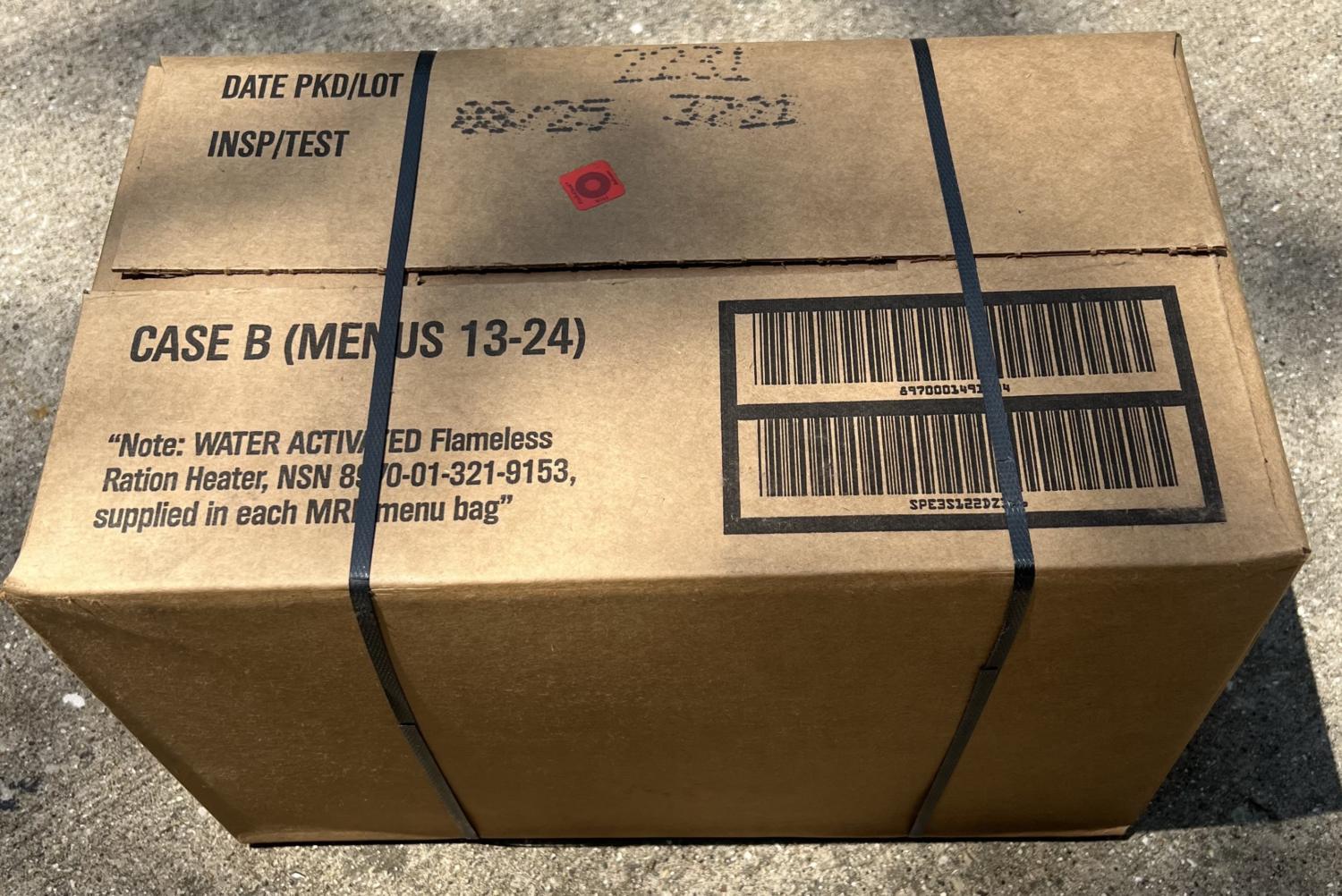 2025 MRE case of 12 case B (Free shipping on orders over $250)