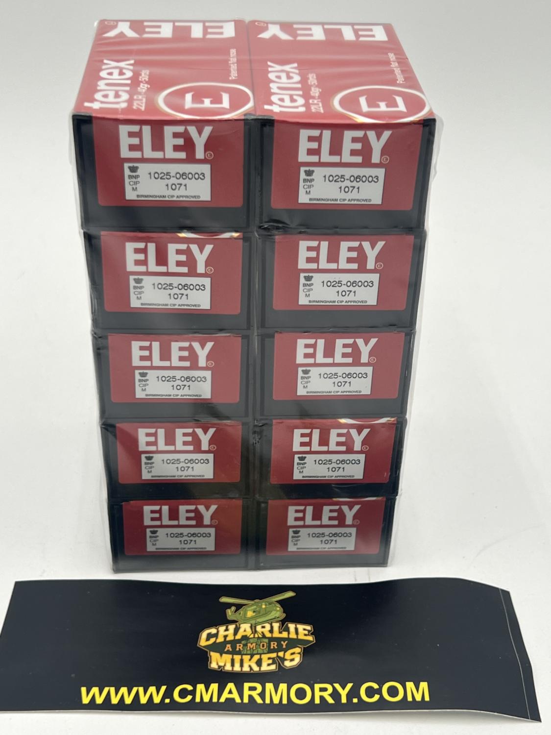 ELEY TENEX 22LR 40GR LRNFP 500rd brick (50RDx10) Lot #1025-06003 Free shipping over $250
