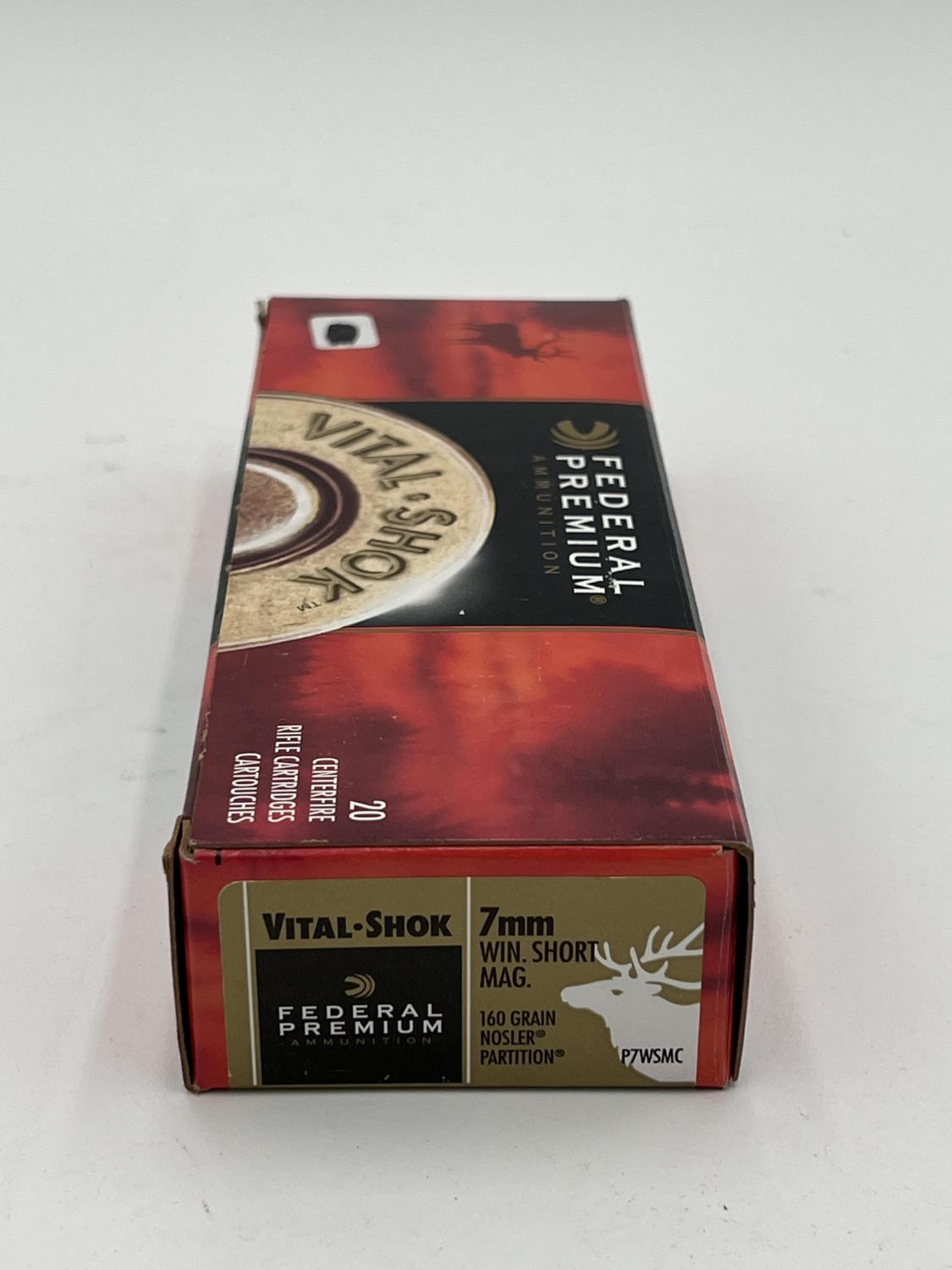 7MM WSM Federal 160 grain Nosler Partition 20 rounds