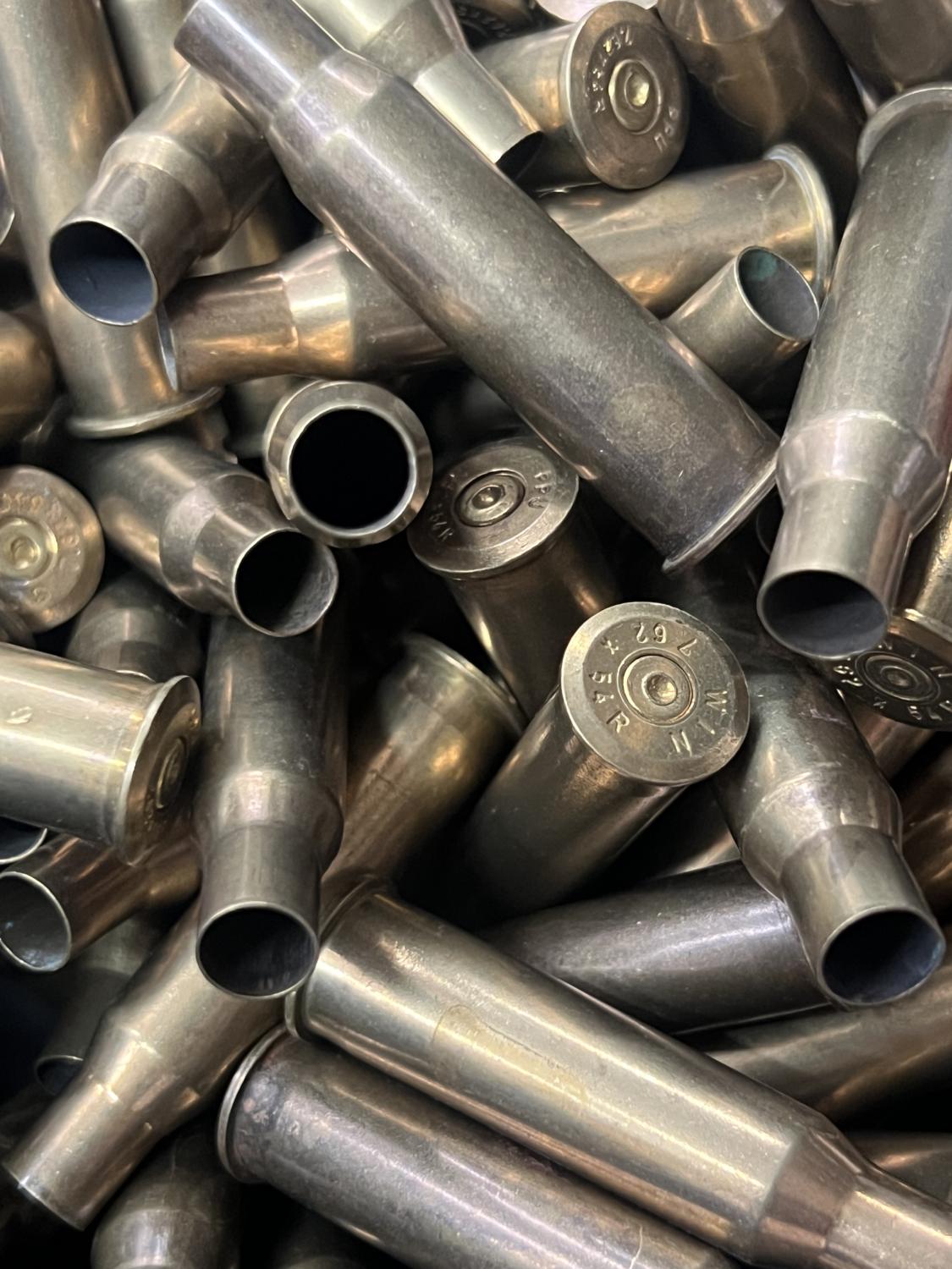 7.62x54R Clean boxer primed brass 100 count (free shipping over $250)