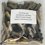 .45 Long colt Mixed headstamp clean brass 100 count (free shipping over 0)