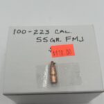 .224 Hornady 55 grain FMJ bullets box of 100