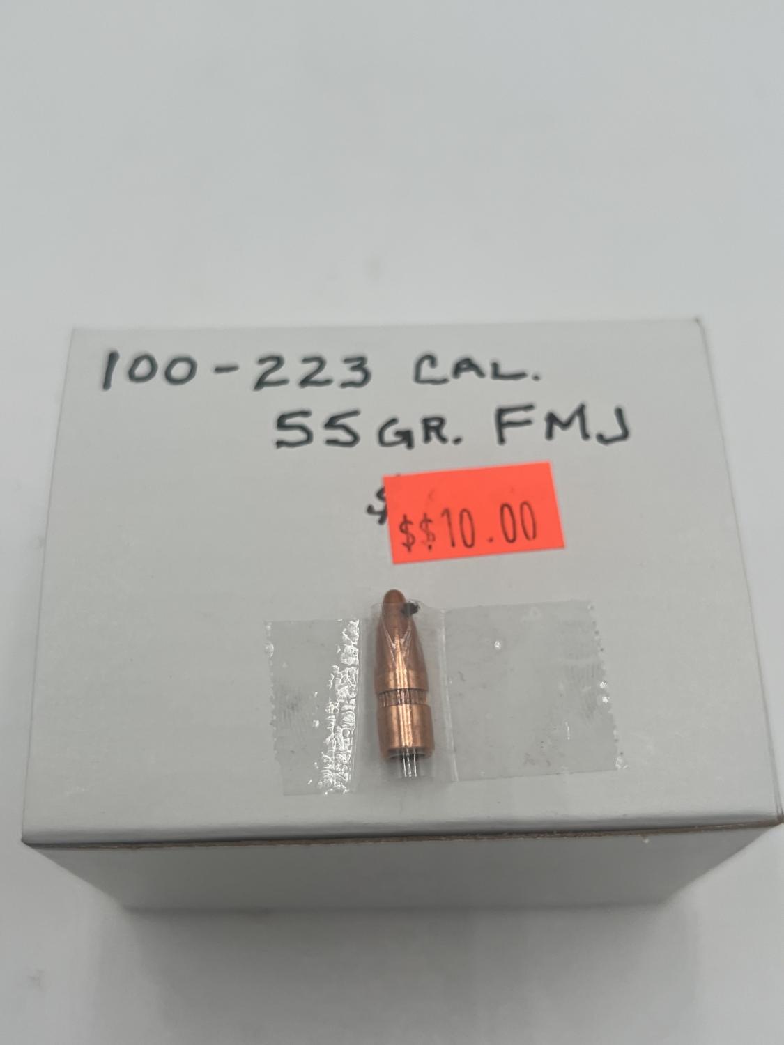.224 Hornady 55 grain FMJ bullets box of 100