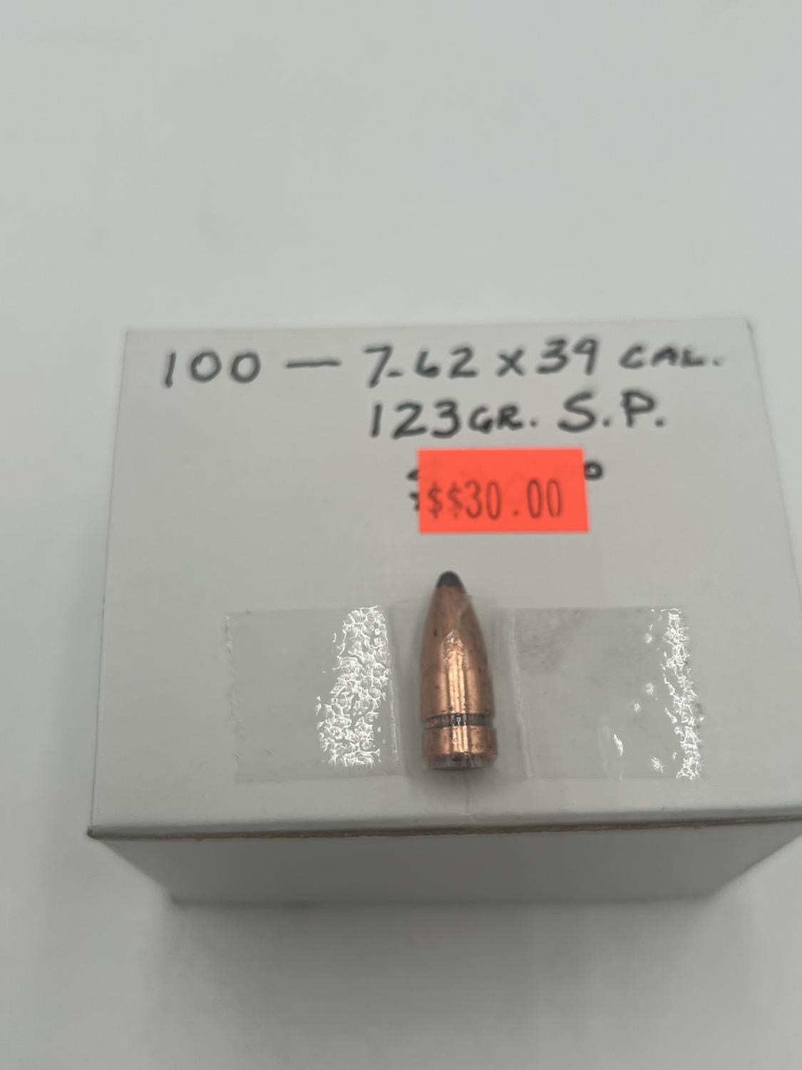 .310″ Hornady 123 grain Soft Point Bullets box of 100