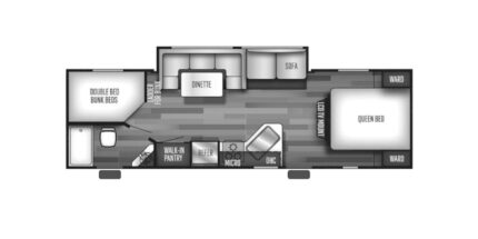 2016 FOREST RIVER CHEROKEE 26DBH GREY WOLF 13468
